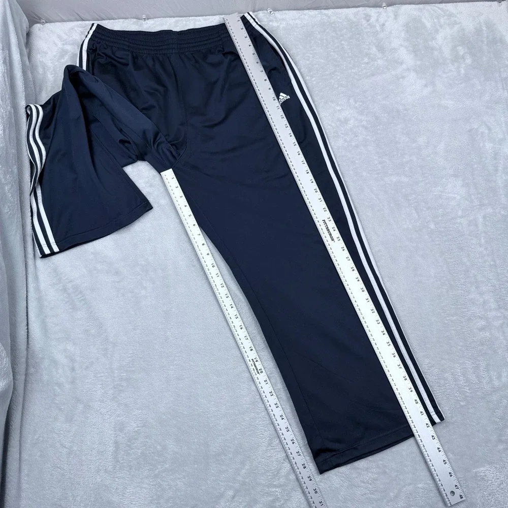 Adidas Wide Leg Track Pants Mens XL Blue Athletic‎ Baggy Skater Sweatpants Gym